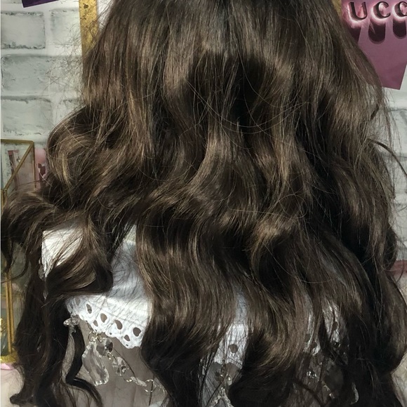 Chocolate Brown/Caramel Long/Curls - Lace Front No Bangs - NAYASA - Picture 3 of 4